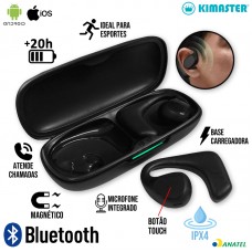 Fone Bluetooth Condução Óssea TWS500 Kimaster - Preto